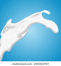 Realistic milk splash.3d milk splash