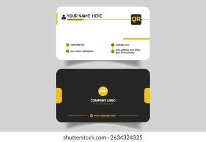 Modelo de design de cartão de visita mínimo realista 