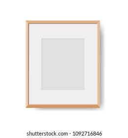 Realistic Minimal Isolated  Frame  on White Background for Presentations. Vector Illustration