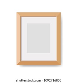 Realistic Minimal Isolated Frame  on White Background for Presentations. Vector Illustration