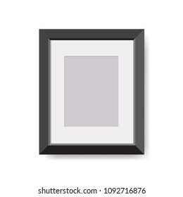 Realistic Minimal Isolated Frame  on White Background for Presentations. Vector Illustration