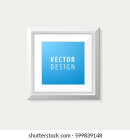 Realistic Minimal Isolated White Frame for Presentations . Vector Elements