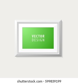 Realistic Minimal Isolated White Frame for Presentations . Vector Elements