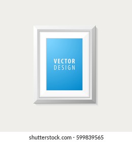Realistic Minimal Isolated White Frame for Presentations . Vector Elements