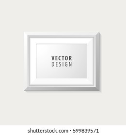 Realistic Minimal Isolated White Frame for Presentations . Vector Elements