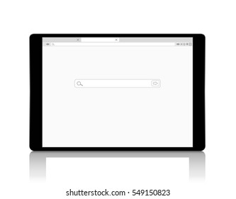 Realistic mobile phone and tablet on a white background . Vector Illustration. Eps10