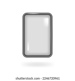 Realistic mobile phone. Vector 3d smartphone