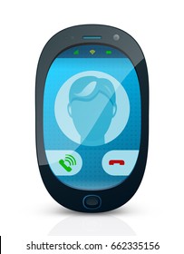 Realistic mobile phone vector design, calling concept