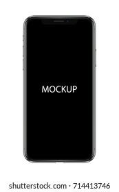 Realistic mobile smart phone . Smartphoned illustration isolated on white background. Graphic concept for your design. Vector mockup