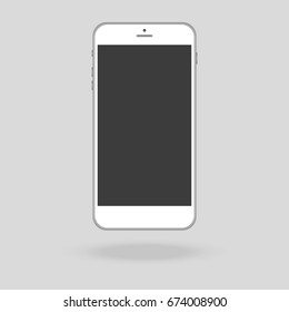 Realistic mobile telephone smart phone. Vector illustration.
