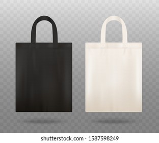 Download Similar Images, Stock Photos & Vectors of Black and white tote shopping bags realistic corporate ...