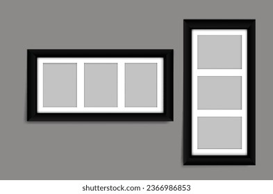 realistic mockup frame photo frame vector eps 10