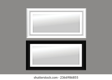 realistic mockup frame photo frame vector eps 10
