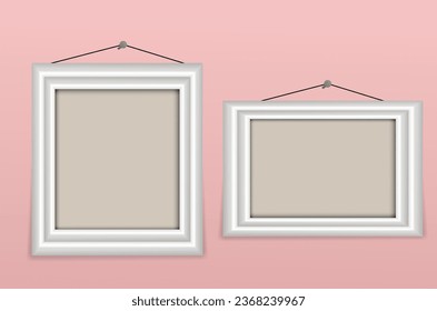 realistic mockup frame photo frame vector eps 10