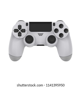 Realistic Mock-up Modern Game Controllers. Gamepad from the game console isolated on a white background. Vector illustration. Eps 10.