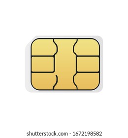 Realistic mockup of nano SIM card vector illustration. New chip mobile cellular communication technology.