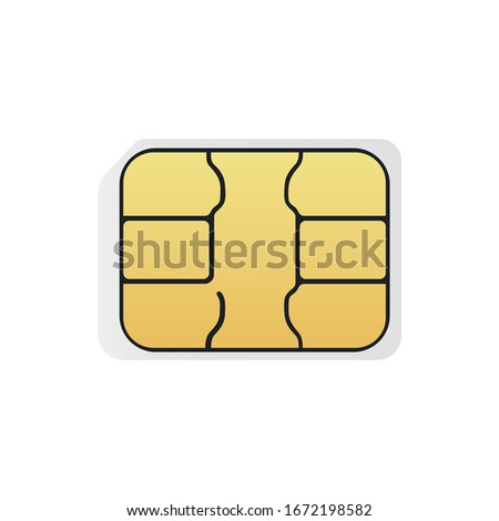 Realistic mockup of nano SIM card vector illustration. New chip mobile cellular communication technology.