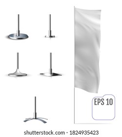 Realistic mockup of Outdoor Panel Flag