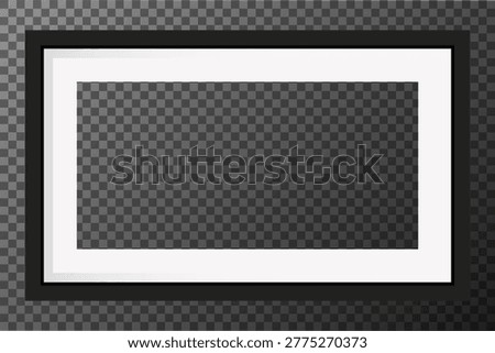 realistic mockup of a photo or document frame (certificate, congratulation, certificate of merit, diploma), vector image