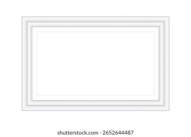Realistic modern frame mockup black white empty square rectangle border blank poster on wooden wall background photo art presentation exhibition template in elegant interior room