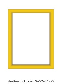 Realistic modern frame mockup golden metal color empty square rectangle border blank poster on wooden wall background photo art presentation exhibition template in elegant interior room