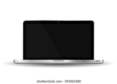 Realistic modern laptop isolated. Vector illustration