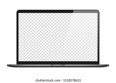 realistic modern laptop mockup blank screen vector illustration