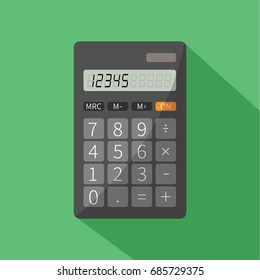 realistic modern simple keypad. pocket calculator flat design style cartoon isolated for business & finance illustration. electronic calculator concept vector for education, math & calculate numbers. 