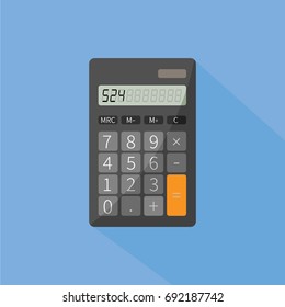 realistic modern simple keypad. pocket calculator flat design style cartoon isolated for business & finance illustration. electronic calculator concept vector for education, math & calculate numbers. 