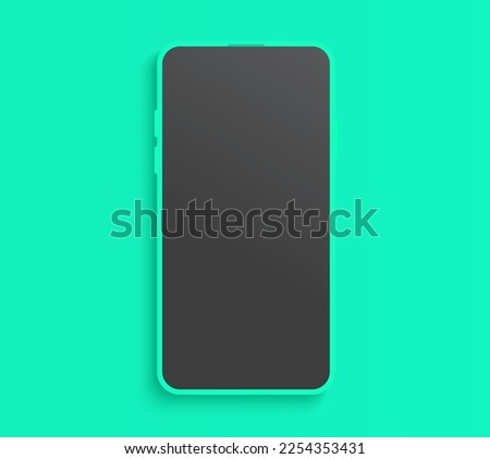 Realistic Modern Smartphone Technology Vector Mockup Template