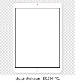 realistic modern touchscreen tablet mock up vector illustration