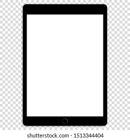 realistic modern touchscreen tablet mock up vector illustration