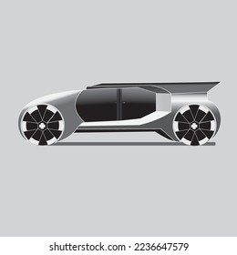 La imagen vectorial realista y moderna del coche