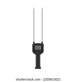 Realistic Moisture Meter with two probe. Measuring device designed to determine the humidity. Vector illustration.