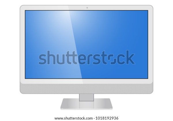 Realistic Monitor Computer Imac Tv Screen Stock Vector Royalty Free Shutterstock