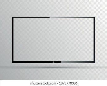 Realistic  monitor - Stock Vector illustration.