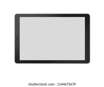 Realistic Monitor Tablets and Smartphone with Wallpaper Screen Isolated On gray Background. Can Use for Template Presentation. Gadgets Device Set Mock Up. Vector Illustration EPS 10