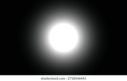 Luz de luna realista que brilla suavemente sobre un fondo oscuro.
