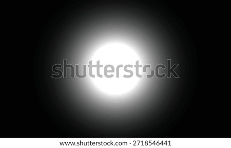Realistic moonlight softly glowing on a dark background.