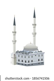 Realistic mosque building vector illustration design 