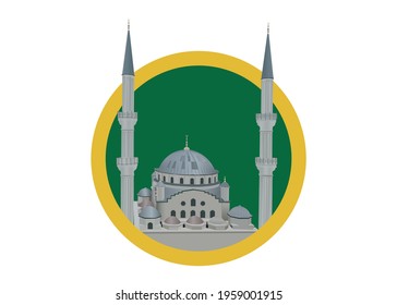 Realistic mosque building vector illustration design 