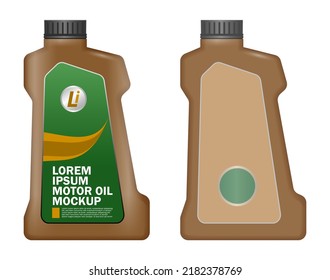 
Realistic motor oil bottle ads with editable text. 

Petrol gallon gas tank fuel container. Oil 

canister icon. Gasoline fuel canister

