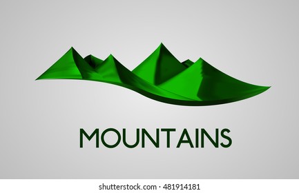 Realistic mountain landscape