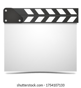Realistic Movie clapper board. Vector.