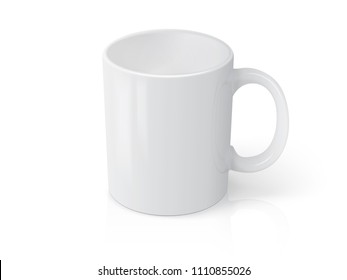 Realistic mug mock up vector template Easy to change colors