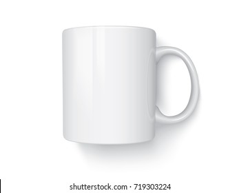 Realistic mug mock up vector template Easy to change colors