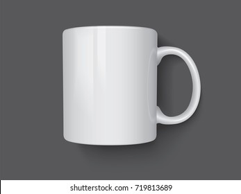 Realistic mug mock up vector template Easy to change colors