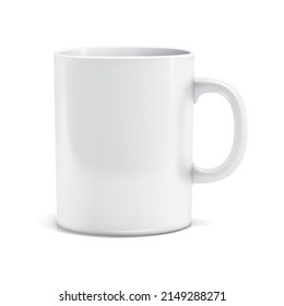 Realistic Mug mockup. Isolated vector.