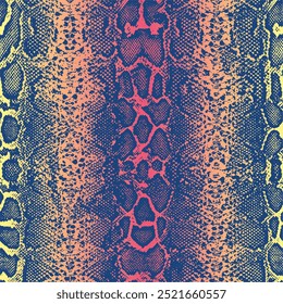 realistic multicolor snakeskin seamless repeat pattern tile