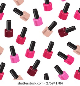 Realistic Nail Polish Seamless Pattern Background Vector Illustration EPS10